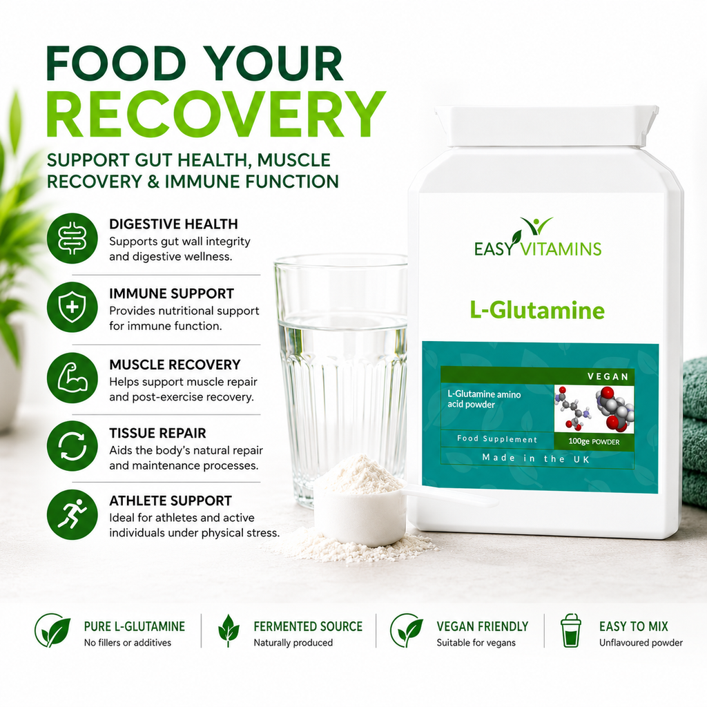 Easy Vitamins L-Glutamine Powder 100g