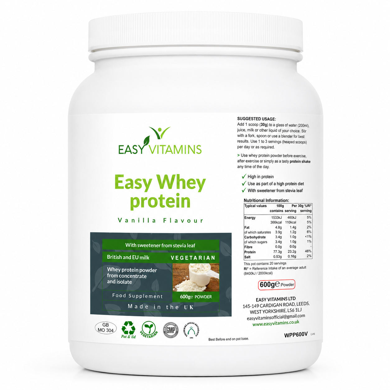 Easy Whey Protein – Vanilla Flavour